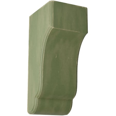 Ekena Millwork 5 3/4"W x 7"D x 14"H Capistrano Mission Wood Vintage Decor Corbel, Restoration Green CORWD05X07X14CPGR